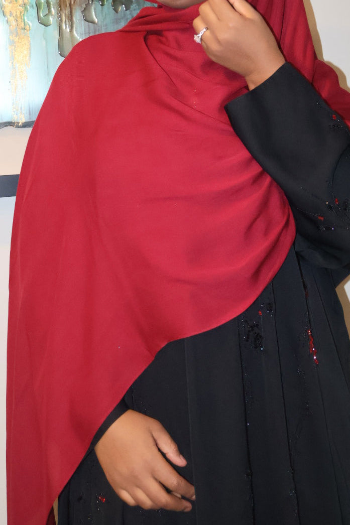 Red modal hijab